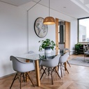 Wicker pendant lamp with switch and plug "Hanna".