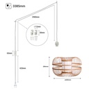 Japanese bamboo pendant lamp "Kaizen" with switch and socket