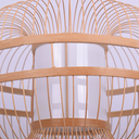 Japanese bamboo pendant lamp "Kaizen" with switch and socket
