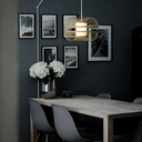 Japanese bamboo pendant lamp "Kaizen" with switch and socket
