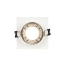 Square tilting downlight ring for GU10 / MR16 bulb - Low UGR - Cutout Ø75 mm