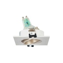 Square tilting downlight ring for GU10 / MR16 bulb - Low UGR - Cutout Ø75 mm