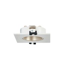 Square tilting downlight ring for GU10 / MR16 bulb - Low UGR - Cutout Ø75 mm