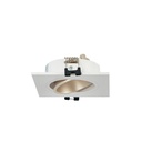 Square tilting downlight ring for GU10 / MR16 bulb - Low UGR - Cutout Ø75 mm