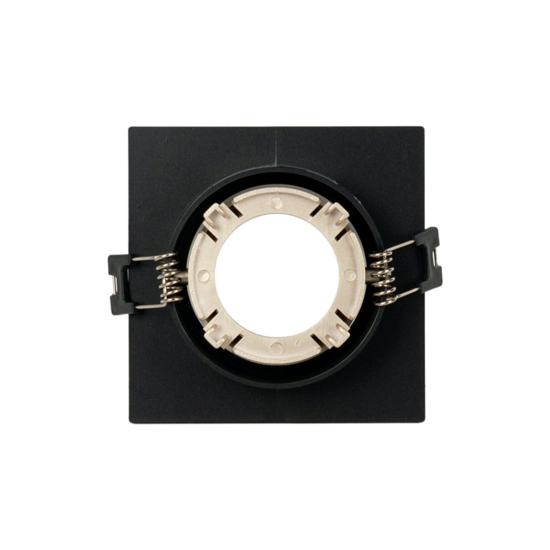 Square tilting downlight ring for GU10 / MR16 bulb - Low UGR - Cutout Ø75 mm