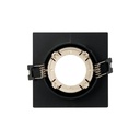 Square tilting downlight ring for GU10 / MR16 bulb - Low UGR - Cutout Ø75 mm