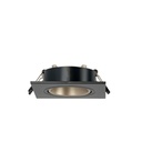 Square tilting downlight ring for GU10 / MR16 bulb - Low UGR - Cutout Ø75 mm
