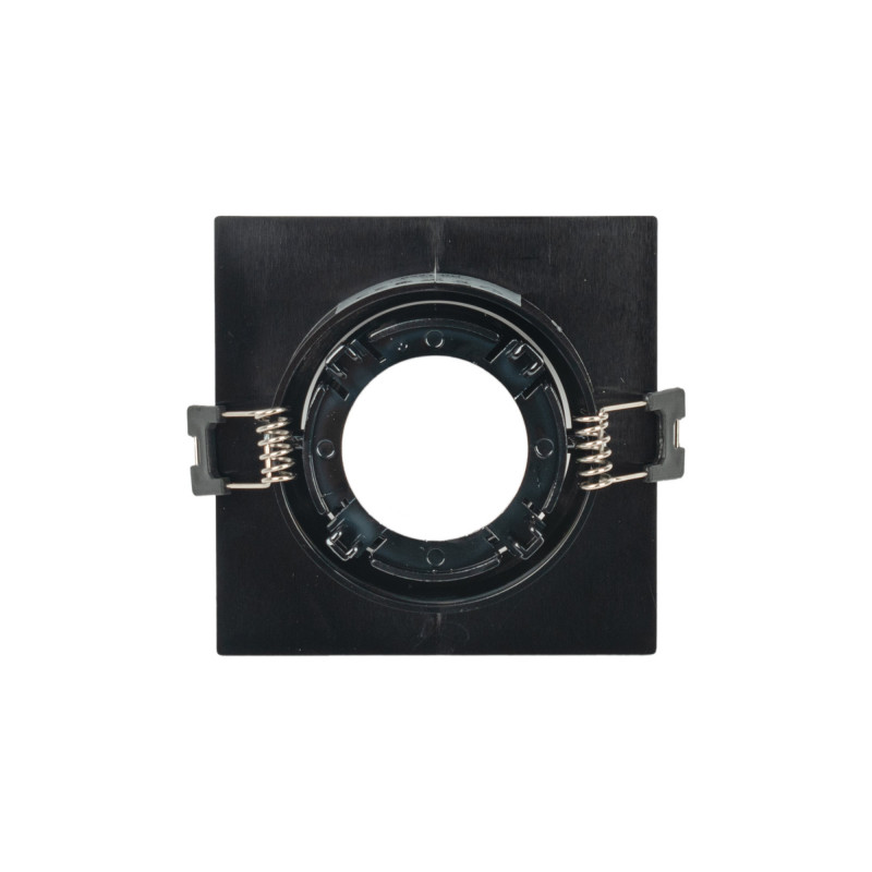 Square tilting downlight ring for GU10 / MR16 bulb - Low UGR - Cutout Ø75 mm