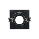 Square tilting downlight ring for GU10 / MR16 bulb - Low UGR - Cutout Ø75 mm