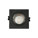 Square tilting downlight ring for GU10 / MR16 bulb - Low UGR - Cutout Ø75 mm