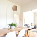 Rattan pendant lamp "Java" with switch and socket