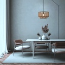 Jute pendant lamp "Bali" with switch and plug