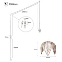 Bintan" flower-shaped rattan pendant lamp with switch and socket