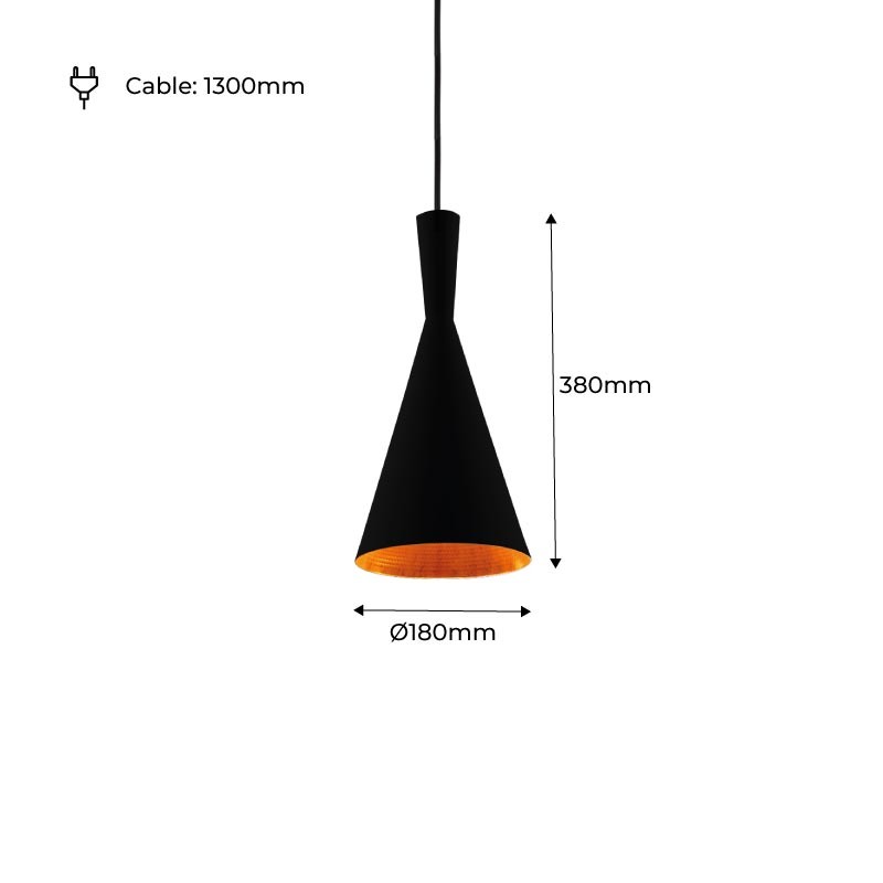 Metal pendant light "Solvang"