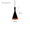 Metal pendant light "Solvang"
