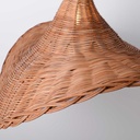 Wicker pendant lamp "Tien" with switch and socket