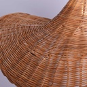 Wicker pendant lamp "Tien" with switch and socket