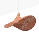 Wicker pendant lamp "Tien" with switch and socket