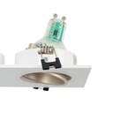 Square tilting double downlight ring GU10/MR16 - Low UGR - Cutout 75 x 150mm