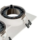Square tilting double downlight ring GU10/MR16 - Low UGR - Cutout 75 x 150mm