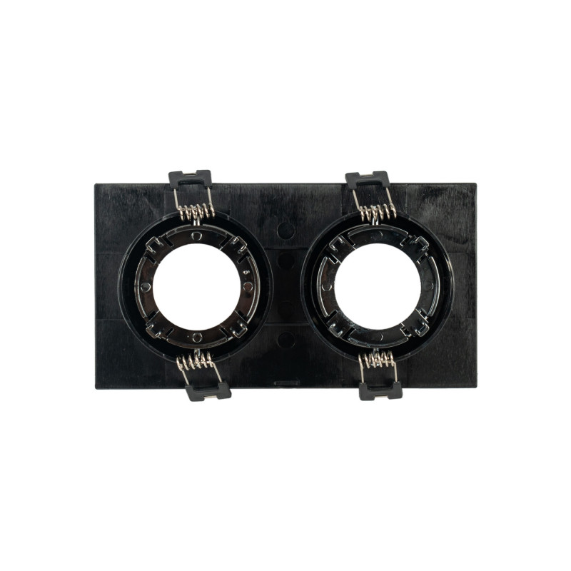 Square tilting double downlight ring GU10/MR16 - Low UGR - Cutout 75 x 150mm