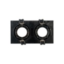 Square tilting double downlight ring GU10/MR16 - Low UGR - Cutout 75 x 150mm