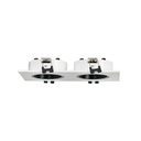 Square tilting double downlight ring GU10/MR16 - Low UGR - Cutout 75 x 150mm