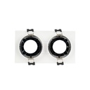 Square tilting double downlight ring GU10/MR16 - Low UGR - Cutout 75 x 150mm