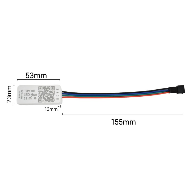 LED Controller IC pixel Bluetooth RGB/RGBW- 5-24V DC - 1024 Pixels