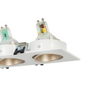 Square tilting triple downlight ring GU10/MR16 - Low UGR - Cutout 75 x 235mm