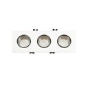 Square tilting triple downlight ring GU10/MR16 - Low UGR - Cutout 75 x 235mm