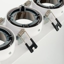 Square tilting triple downlight ring GU10/MR16 - Low UGR - Cutout 75 x 235mm