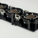 Square tilting triple downlight ring GU10/MR16 - Low UGR - Cutout 75 x 235mm