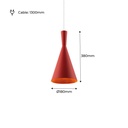 Metal pendant light "Solvang"