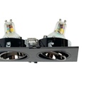 Square tilting triple downlight ring GU10/MR16 - Low UGR - Cutout 75 x 235mm