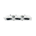 Square tilting triple downlight ring GU10/MR16 - Low UGR - Cutout 75 x 235mm