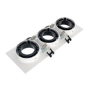 Square tilting triple downlight ring GU10/MR16 - Low UGR - Cutout 75 x 235mm