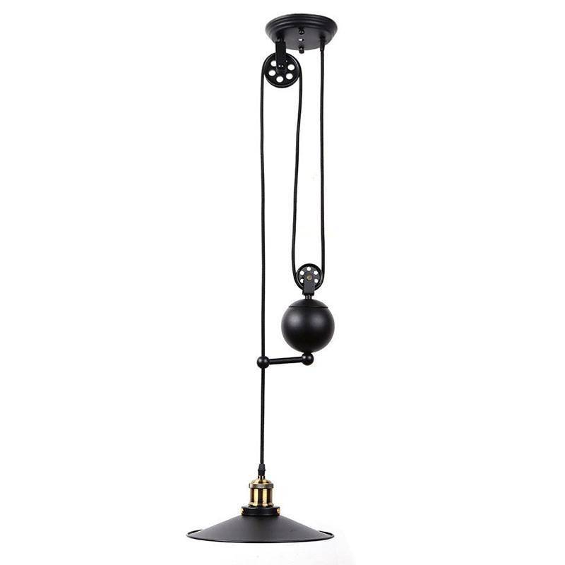 Industrial pendant lamp pulley "CLOCK WORK".