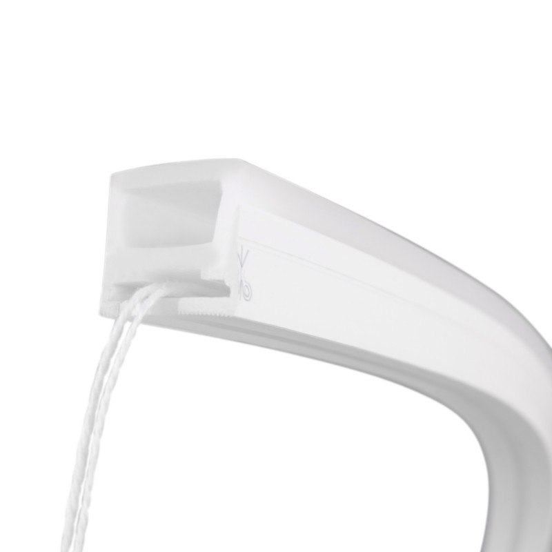 Flexible silicone sleeve - Converts LED strip to neon - 16x16mm - 5 meters - Vertical curvature