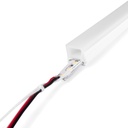 Flexible silicone sleeve - Converts LED strip to neon - 16x16mm - 5 meters - Vertical curvature