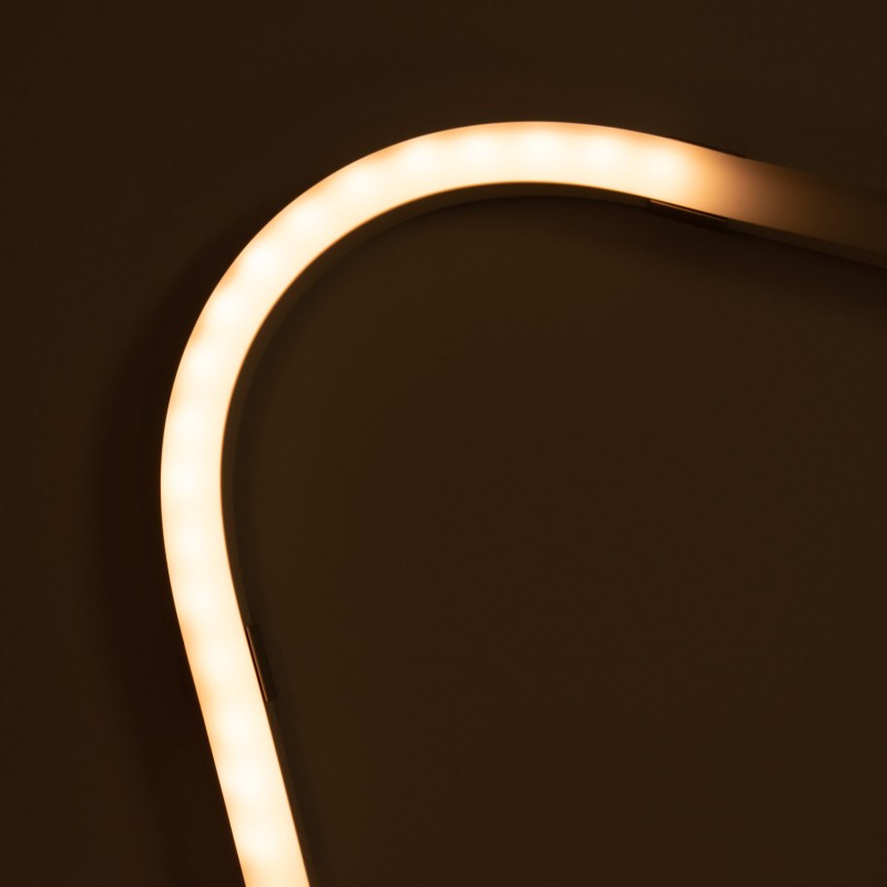 Flexible silicone sleeve for converting LED strip to neon - 16x16mm - 5 meters - PCB up to 10mm - Horizontal curvature