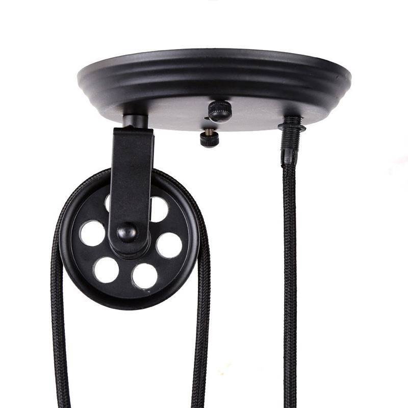 Industrial pendant lamp pulley "CLOCK WORK".