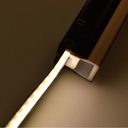 Black flexible silicone sleeve for converting LED strip to neon - 16x16mm - 5 meters - Vertical curvature