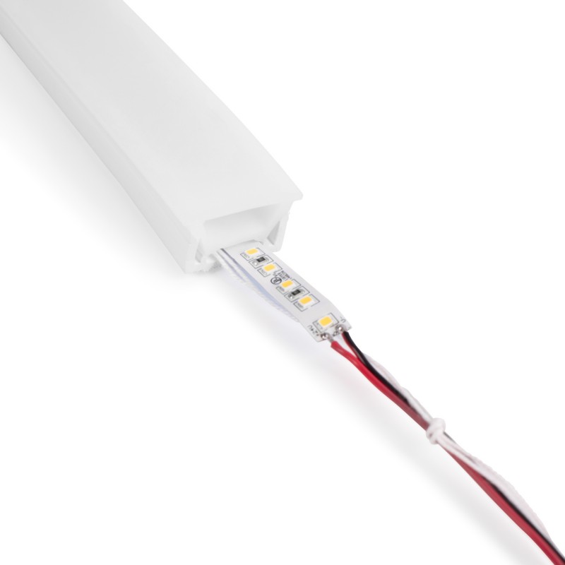 Flexible silicone sleeve to convert LED strip to neon - 30x20mm - 5 meters - Vertical curvature