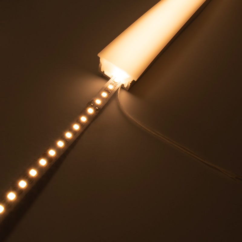 Flexible silicone sleeve to convert LED strip to neon - 30x20mm - 5 meters - Vertical curvature
