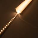 Flexible silicone sleeve to convert LED strip to neon - 30x20mm - 5 meters - Vertical curvature
