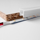 Flexible silicone sleeve to convert LED strip to neon - 10x10mm - 5 meters - Vertical curvature