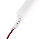 Flexible silicone sleeve to convert LED strip to neon - 16x16mm - 5 meters - Vertical curvature