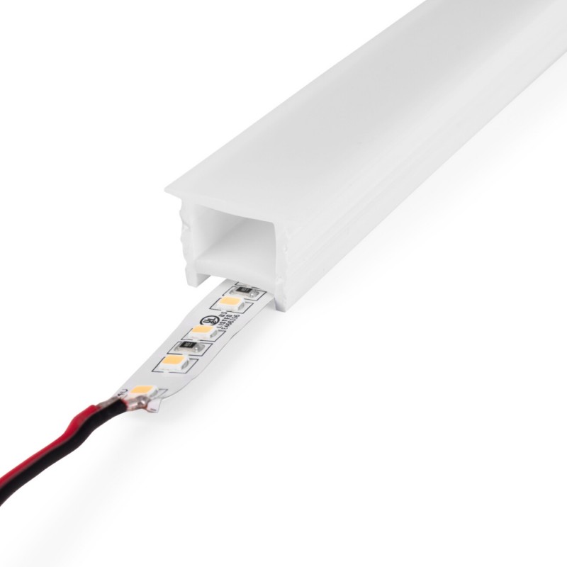Flexible silicone sleeve to convert LED strip to neon - 16x16mm - 5 meters - Vertical curvature