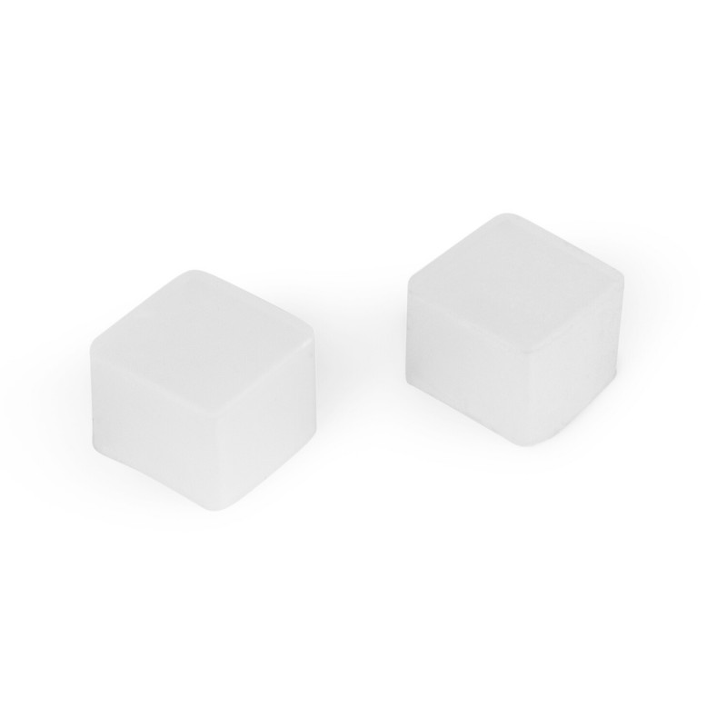 Black start/end cap for flexible silicone sleeve 16x16mm - WOS161616